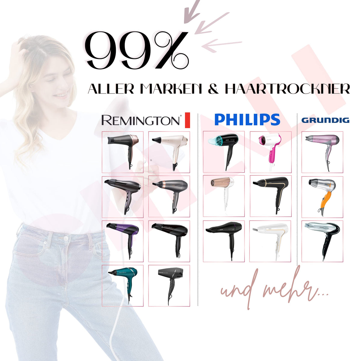 GIHALI Universal Hair Diffuser Strong Holding" Adaptable for Hair Dryers with 4.4cm to 6.6cm for Curly or Wavy Hair, Diffuser for Curly Hair, Hairdryer, Compatible (Black)