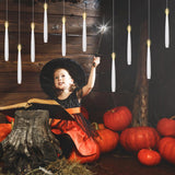 Lumânări LED plutitoare cu baghetă magică și telecomandă Eldnacele pentru Halloween, set 22 buc – Alb 15.5 cm