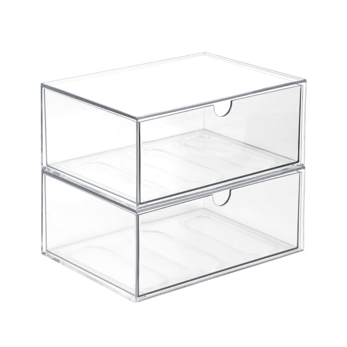 Stackable Transparent Acrylic Cosmetic Organizers – Clear