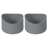 Silicone Bottle Base Sleeve 2-Pack 7cm Non-Slip for 12–24oz Bottles – Dark Grey