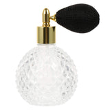 Sticluță vintage reîncărcabilă de parfum 100ml din sticlă cu pulverizator pară – Transparent