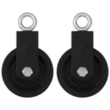 NAMYEUT 4 pieces 37 mm pulleys for ropes, steel rope pulley with screws, rope pulley pulley, pulley wheel pulley for ropes steel rope, load capacity 190 kg