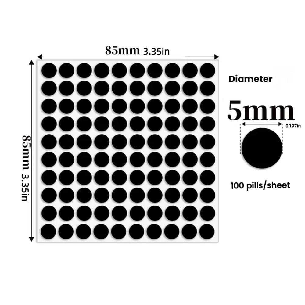Light Blocking Stickers 100-Pack for Ray-Ban Meta & RayNeo V3 – Black
