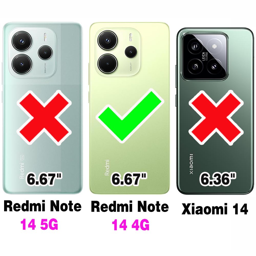 Husă tip portofel din piele cu suport pliabil și folie pentru Xiaomi Redmi Note 14 – Maro