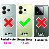 Husă tip portofel din piele cu suport pliabil și folie pentru Xiaomi Redmi Note 14 – Maro
