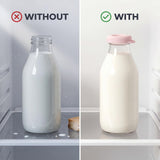 Silicone Milk Bottle Lids 4-Piece Reusable Seal Caps – Multi