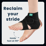 Drop Foot Brace Adjustable Ankle Support – Black