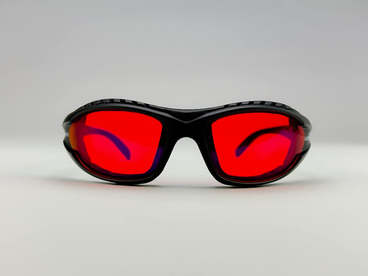 SLEEP-X1 100% Red Blue Light Filter and Green Light Filter Glasses Computer Glasses PC Gaming Bluelight Filter UV Blue Light Blocking Glasses Anti Women Men (Red)