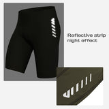 Men's 4D Padded Cycling Shorts Breathable Quick-Dry with Reflective Stripes – Green S