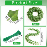Artificial Ivy Garland Hanging Faux Vine Green 12pcs – 25.2m