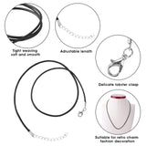 Șnururi cerate pentru coliere și pandantive cu închizătoare carabină 45 cm, set 28 bucăți
