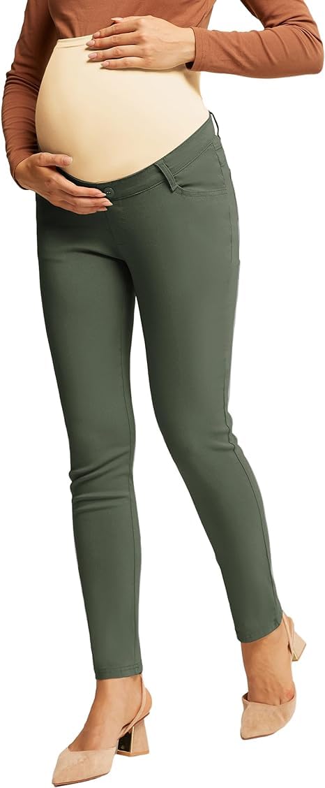 Maternity Trousers Casual Comfortable Army Style – Green XL