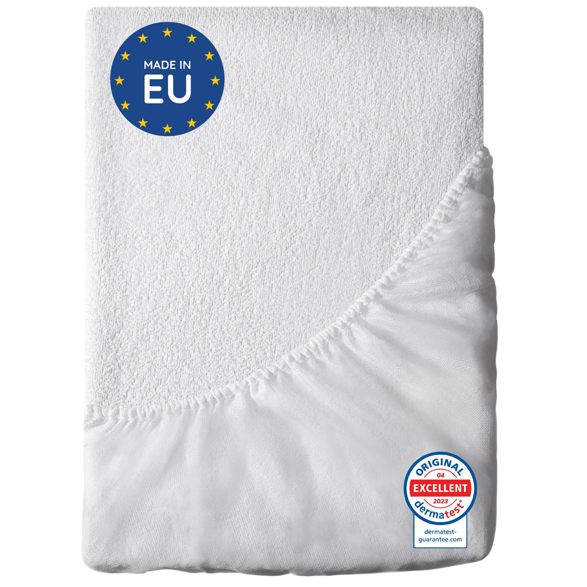 Mattress Protector 80x160 Waterproof Dreamzie - Oeko-TEX - Breathable Anti-Allergy and Anti-Mite - Waterproof Mattress Topper