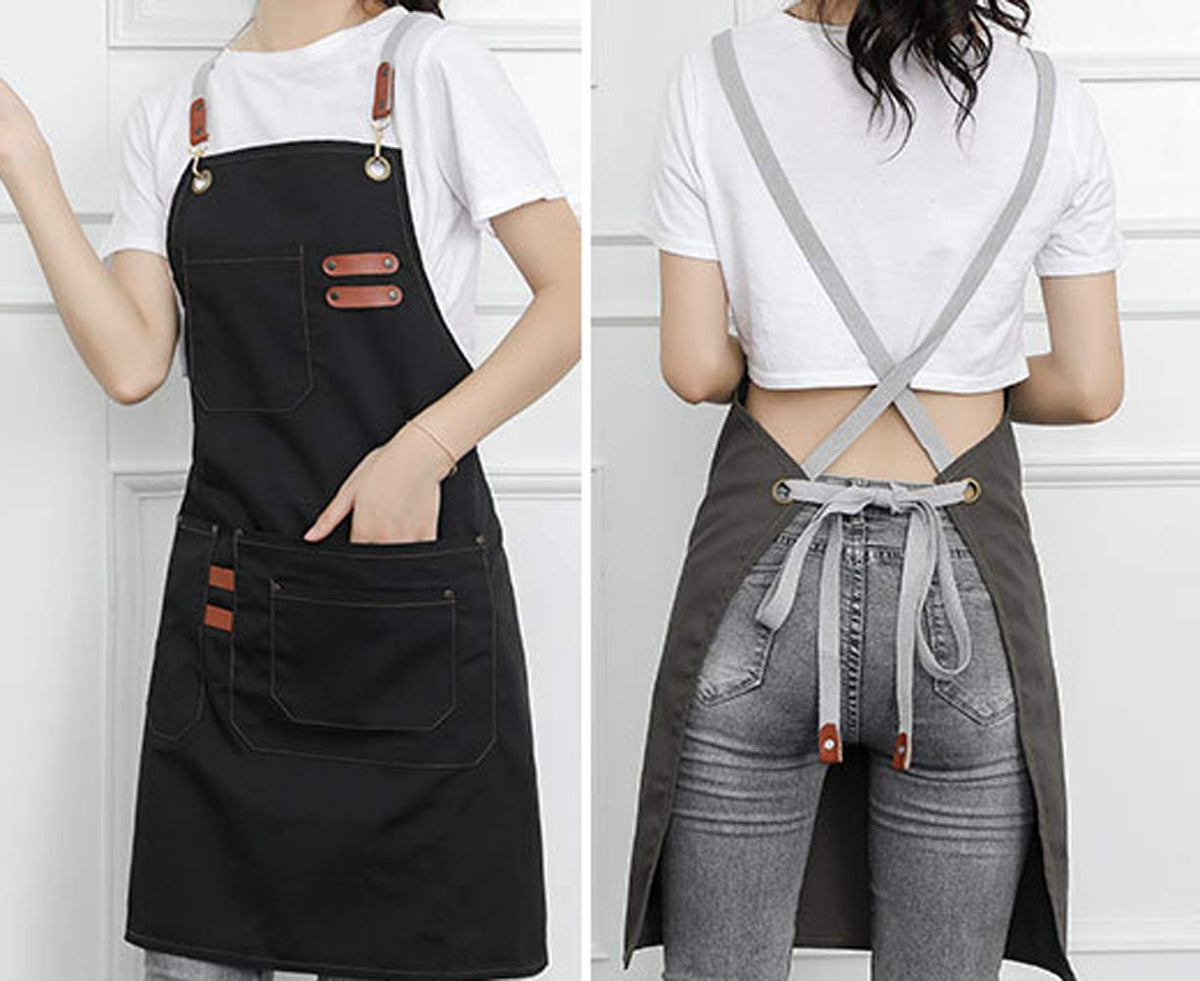 Women's Cotton Apron Waitress Bakery Restaurant Cooking – Red