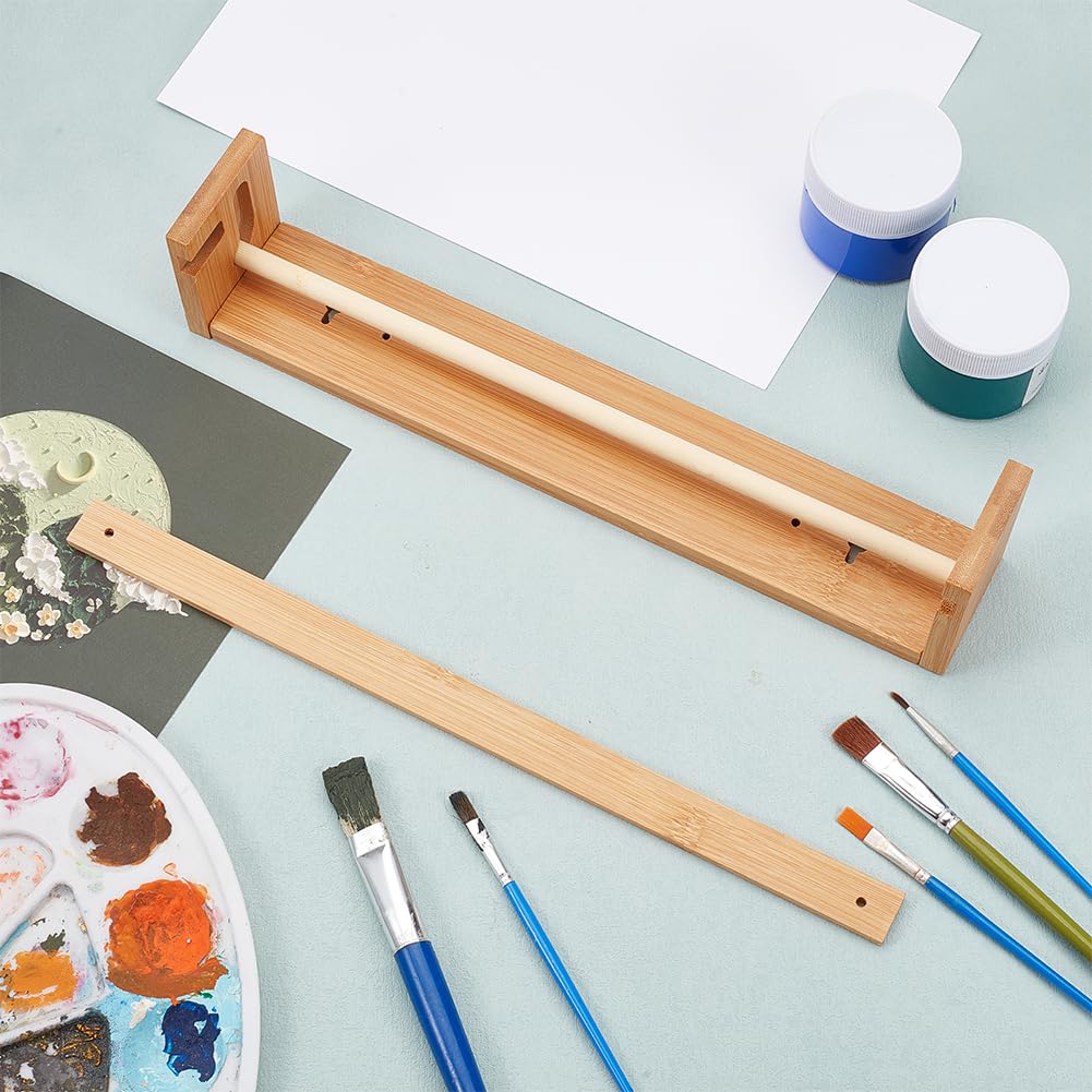 Suport dispenser de perete din lemn pentru rolă de hârtie kraft 30.5 cm