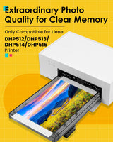 Kit hârtie foto și ribon compatibil Liene Amber M100/M200, 80 coli + 2 riboane – 10x15 cm