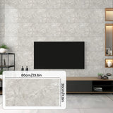 Hode 10-Piece Self-Adhesive Kitchen Tiles Marble Design Waterproof – 60x30cm Grey