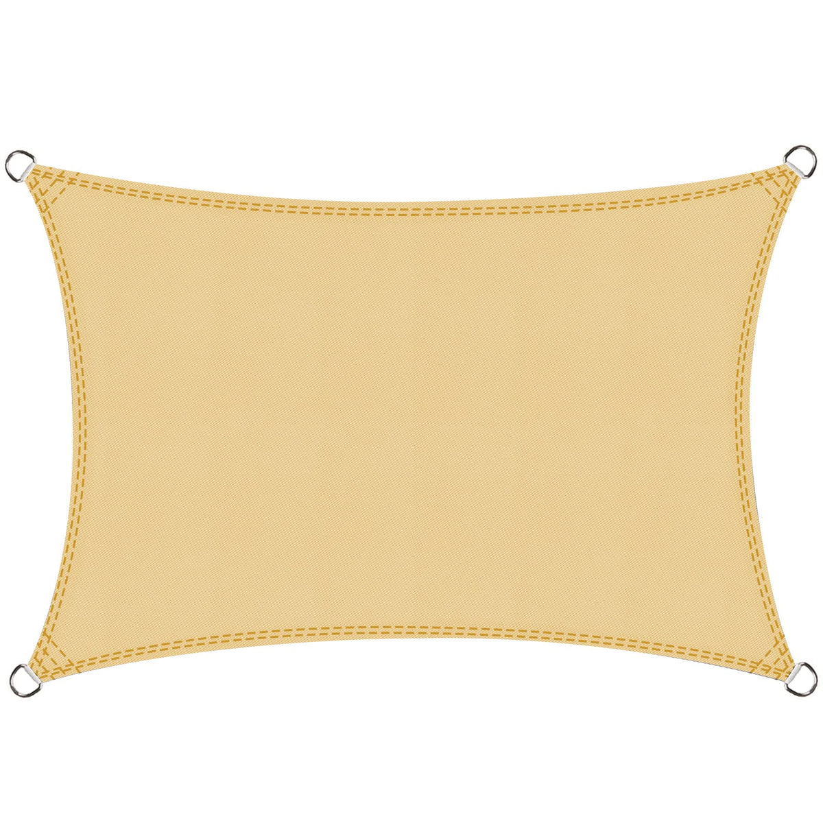 Cool Area 4x5m Rectangular Waterproof Sun Shade Sail UV Protection for Outdoor Garden Terrace, Sand