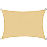 Cool Area 4x5m Rectangular Waterproof Sun Shade Sail UV Protection for Outdoor Garden Terrace, Sand