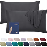 Fețe de pernă din microfibră moale hipoalergenică 30x50 cm, set 2 bucăți – Antracit