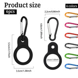 Carabiner Bottle Holder 6-Pack Belt Clips Water Bottle Carabiners – Black