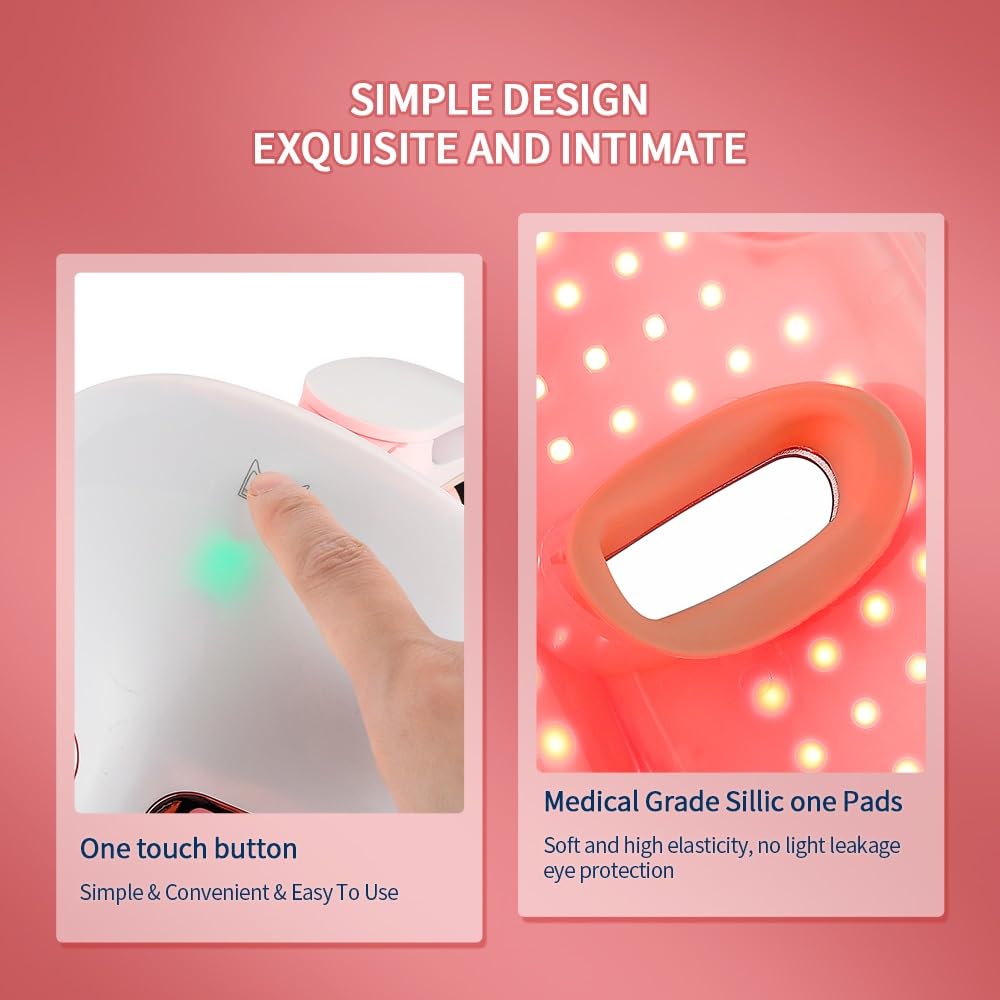 Wireless LED Light Therapy Face Mask 270 LEDs 7-Colour Multi-Layer Care