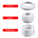 Duze de refulare reglabile cu bilă rotativă pentru piscină SP1419D, set 3 bucăți – Alb