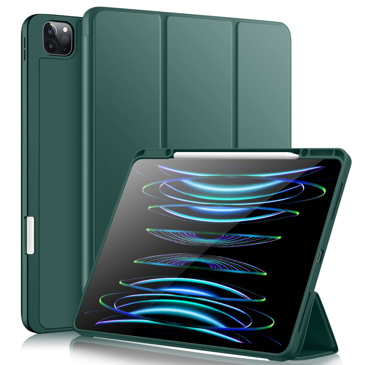 Husă de protecție Vobafe cu suport pentru Apple Pencil pentru iPad Pro 12.9 inch – Verde Brad