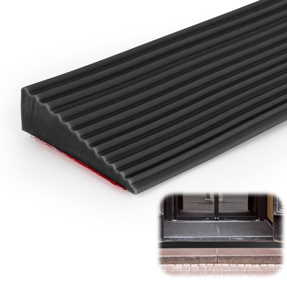 Threshold Ramp Universal for Robot Vacuums & Wheelchair Access – Black 68x5cm