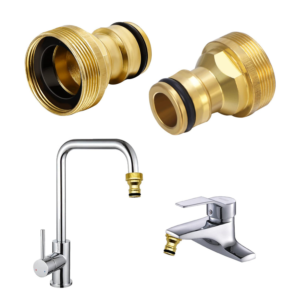 Conectori rapizi universali pentru robinet de bucătărie sau baie adaptor furtun, set 2 bucăți