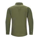 Men's Cotton-Linen Long Sleeve Casual Shirt Lightweight – Blue M