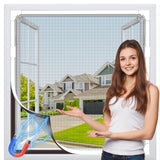 Plasă magnetică anti-insecte pentru geam din fibră de sticlă fără găurire 130x130 cm
