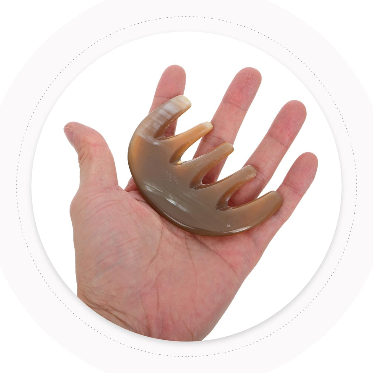 Natural Horn Wide-Tooth Comb Anti-Static Scalp Massage – Natural