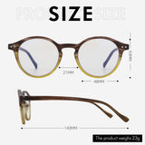 Ochelari rotunzi de citit cu protecție lumină albastră și antiameteală ZENOTTIC stil retro