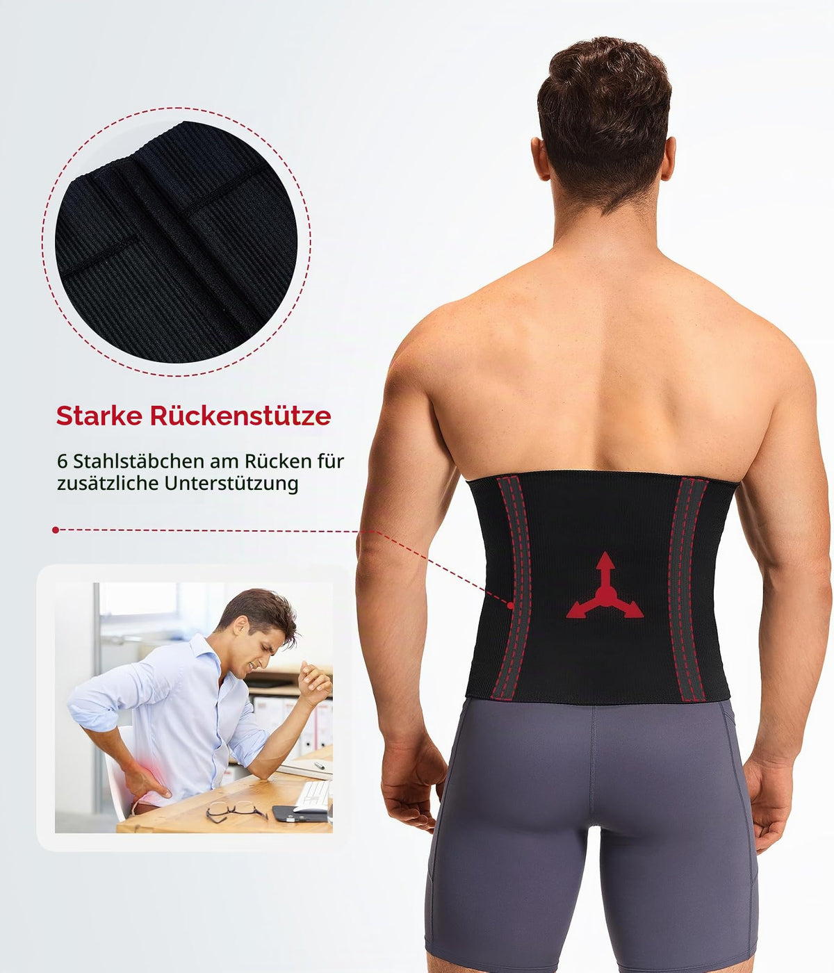 Men's Waist Trainer Body Shaper Corset Slimming Abdominal Binder – Black XL