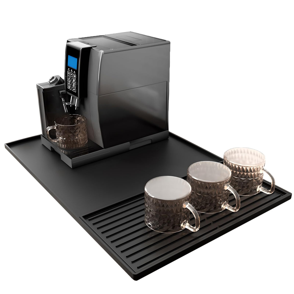 Coffee Machine Silicone Mat with Drip Tray – 60x40cm