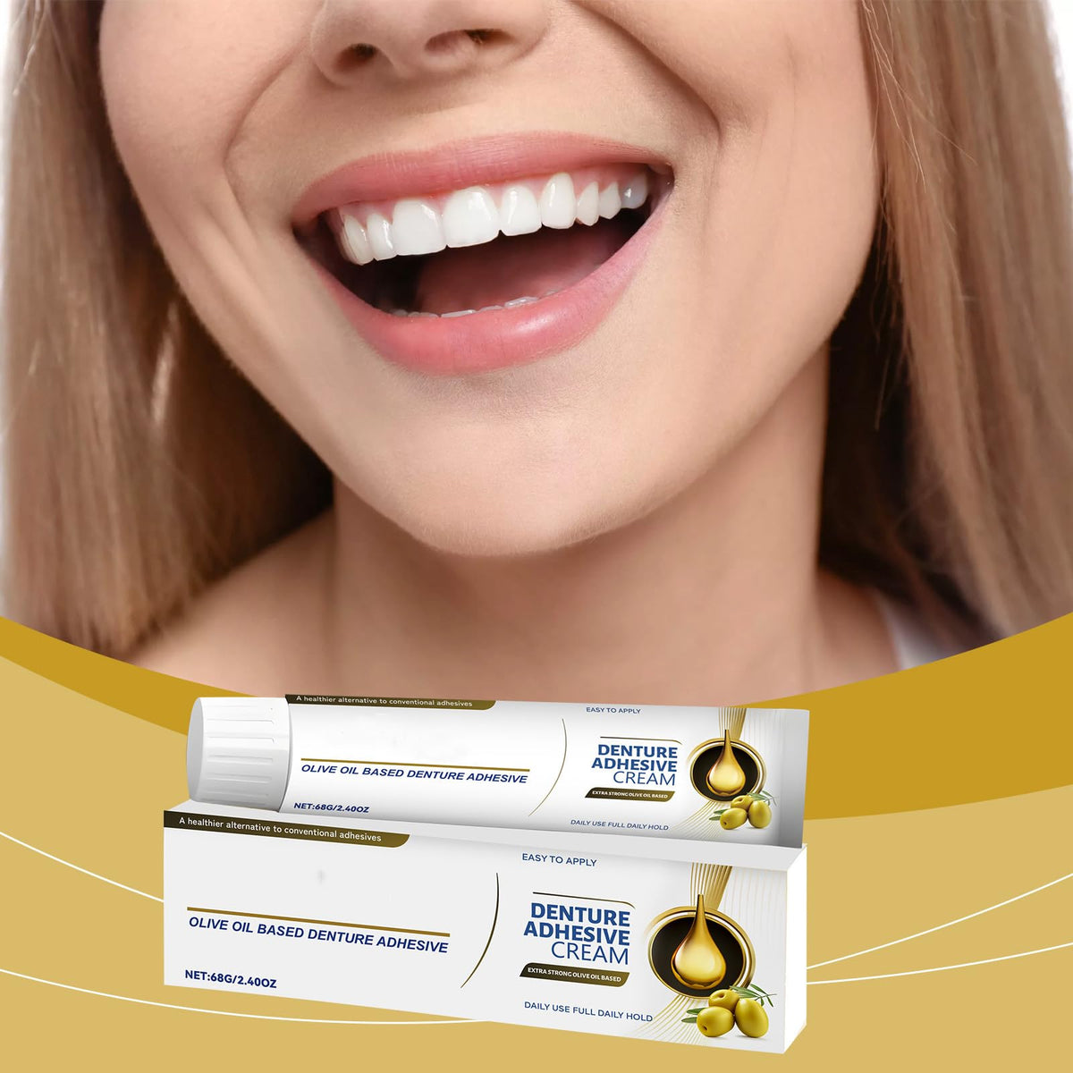 Gel adeziv termoplastic extra puternic pentru proteze dentare – 68g