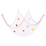 Decorative Fishing Net 200x100cm Mediterranean Style With Shells Photography Prop – Light Pink