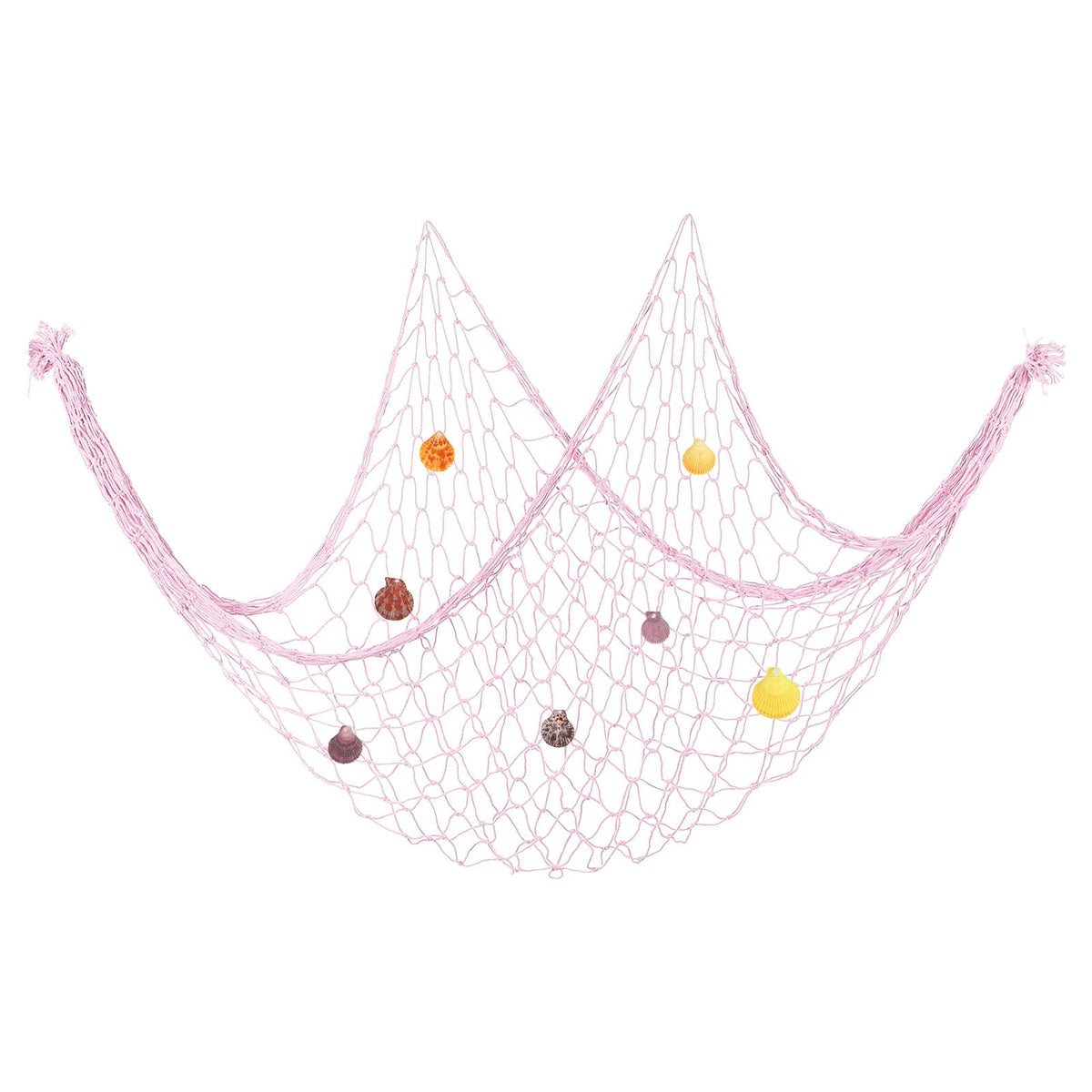 Decorative Fishing Net 200x100cm Mediterranean Style With Shells Photography Prop – Light Pink