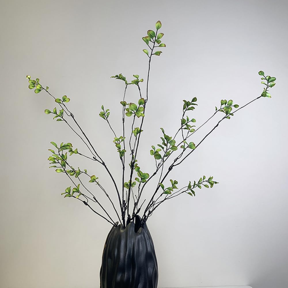 Artificial Ficus Branches 90cm 5-Pack for Vase Home Decoration – Green