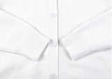 Girls' Knit Cardigan Long Sleeve Schoolwear – White Buttons 6-7 Years