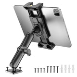 Aluminium Tablet Mount Heavy-Duty Drill Base 15cm Adjustable Arm Compatible 5–13in