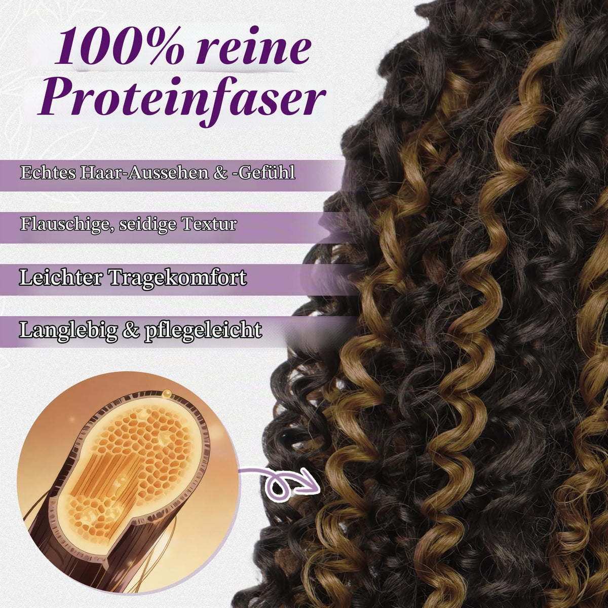 Curly Ponytail Extension 45cm Drawstring Comb Clip – Black Brown with Highlights