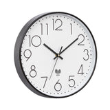 VIVILINEN radio-controlled clock, silent wall clock without ticking noise, modern radio-controlled wall clock, silent wall clock, non-ticking hanging clock for living room, bedroom, office, kitchen, 30 x 30 cm / 12 inches (black and white-2)