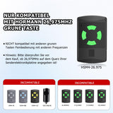 Hörmann Hand Transmitter Replacement HSM4 437230 26.975MHz Self-Learning 4-Channel