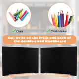 Chalkboard Tabletop Stands Double-Sided Wooden Base 12 pcs A5 – Black 15x22cm
