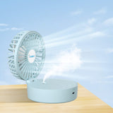Mini ventilator portabil de mână cu pulverizare vapori de apă răcoritori – Albastru