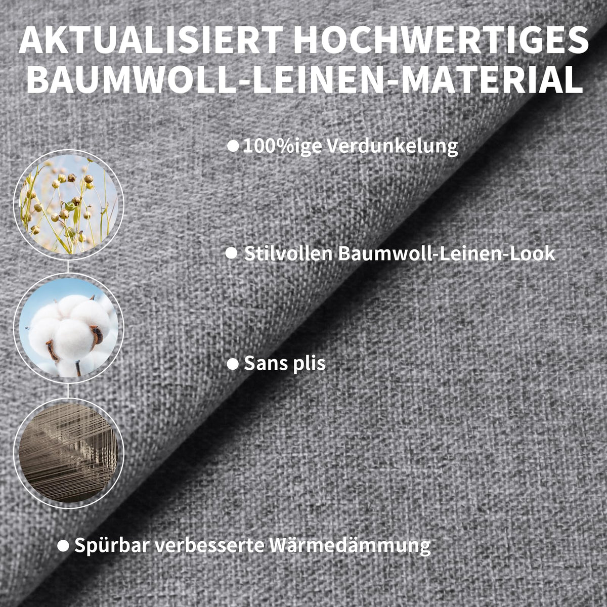 Roof Window Blackout Roller Blind Thermal for Skylights – Linen-look