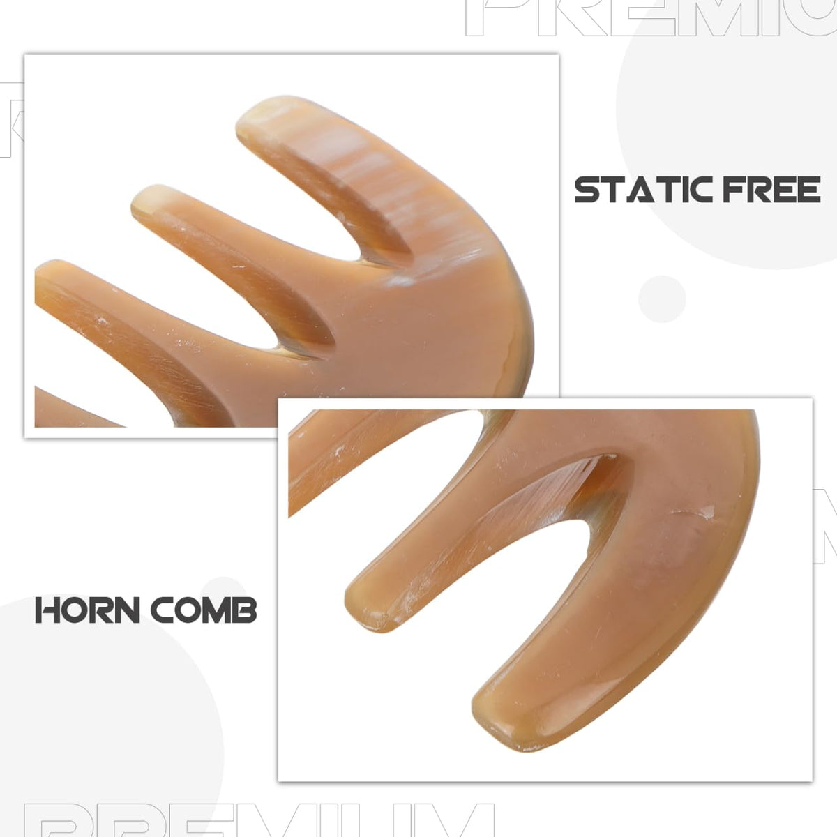 Natural Horn Wide-Tooth Comb Anti-Static Scalp Massage – Natural