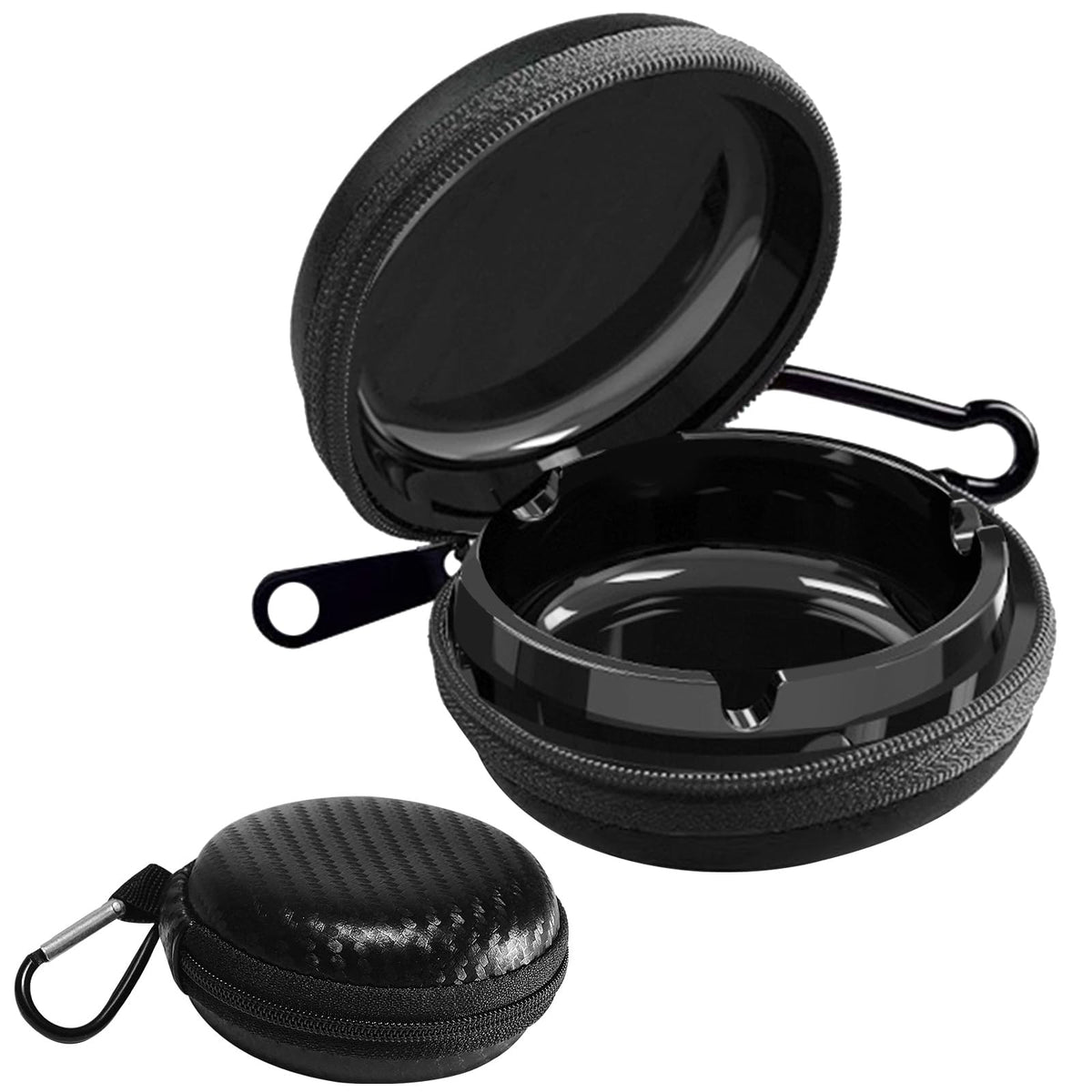 Pocket Ashtray Portable Travel Ashtray with Lid Keychain Outdoor Camping – Keyring